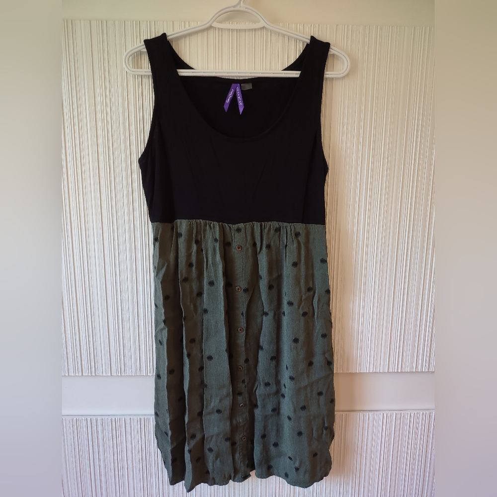 Seraphine Sleeveless Maternity Dress Womens Green Black